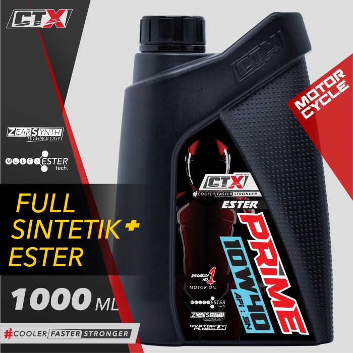 Ctx Ester Prime 10W40 - Oli Racing Moge Full Sintetik Ester
