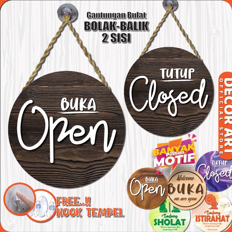 

Buruan Beli DecorArt - Papan Gantung Bolak Balik Buka Tutup Toko Open Close Sign Bentuk Bulat (Kode: BOLAT) I51 ➙
