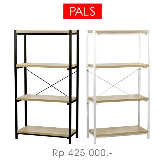 Rak 4 Susun Retro Minimalis Besi Kayu Terbaru Qierenahaisu