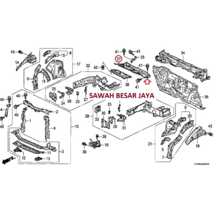 Plat Besi Bawah Panggangan Panggang Sate Depan Jazz S RS GE8 Original ORIGINAL