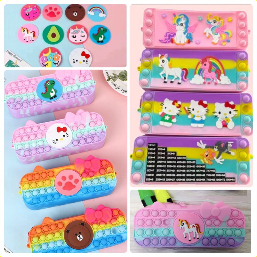 

✰Ready Stock✵↕ KOTAK PENSIL POP IT KARAKTER TAS ANAK MAINAN ANAK POPIT PELANGI PERLENGKAPAN SEKOLAH DAN ALAT KANTOR P79 ➜