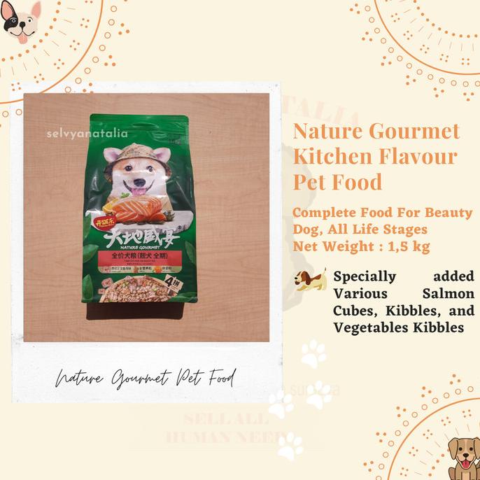 Nature Gourmet Salmon Dog Food Complete Food for Beauty Dog