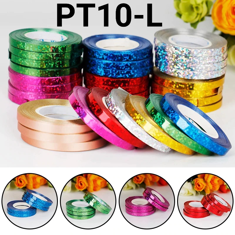 

PT10-L Pita tali balon ribbon bunga dekorasi 5 mm 10meter laser glossy (Pita Balon) yamama baking
