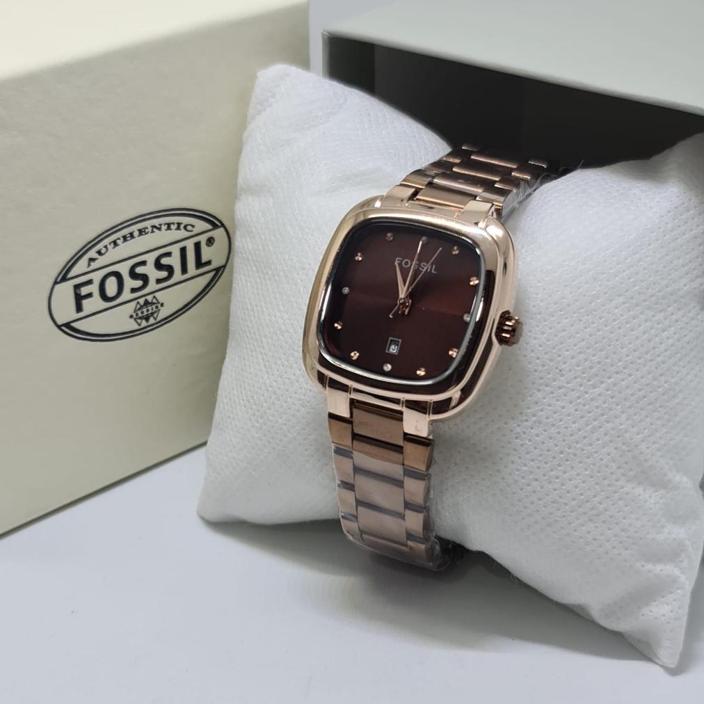 BEST SELLER ( BISA COD ) Jam Tangan Wanita F-OSS1L Rantai body segi Tanggal aktif Include BOX Analog