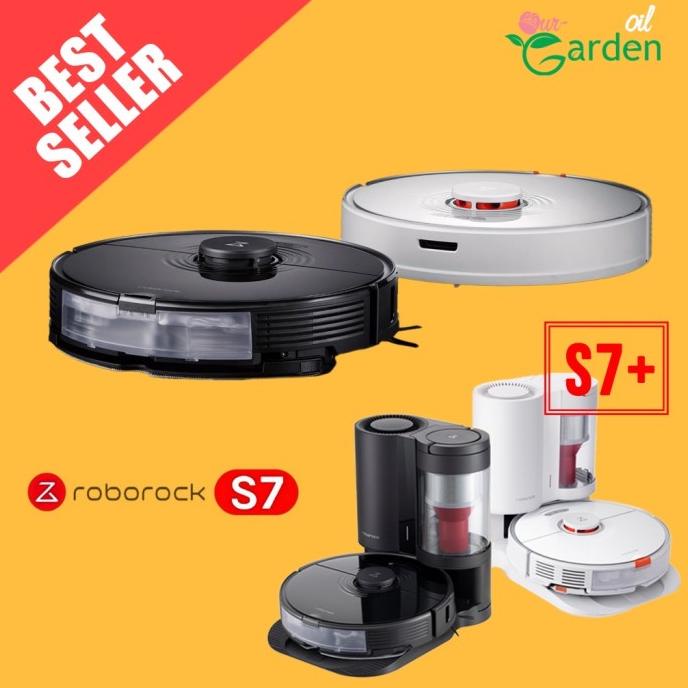 Roborock S7 Robot Vacuum Cleaner and Mop Cleaner with Sonic Mopping - Putih, S7
