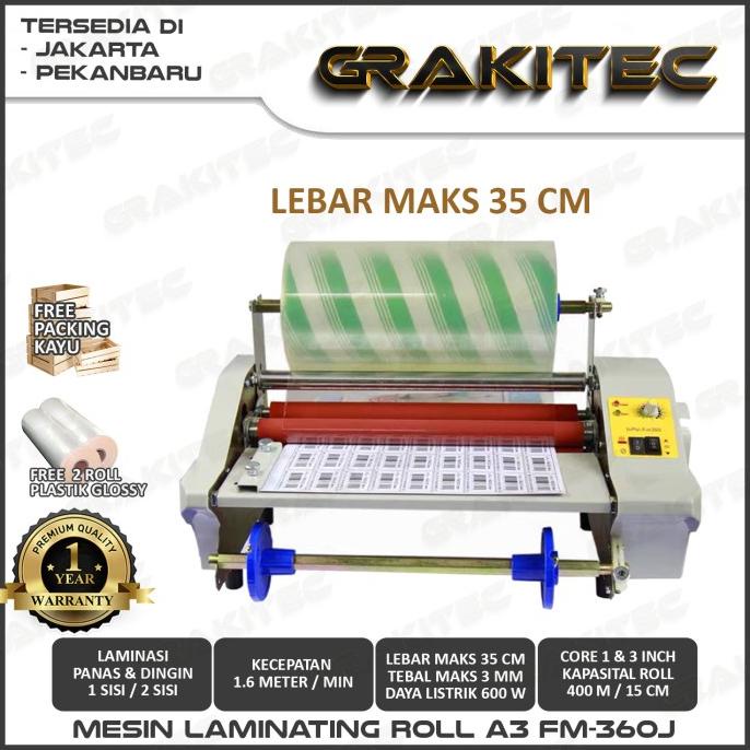 Mesin Laminasi Roll/Mesin Laminating Roll A3 GK360J