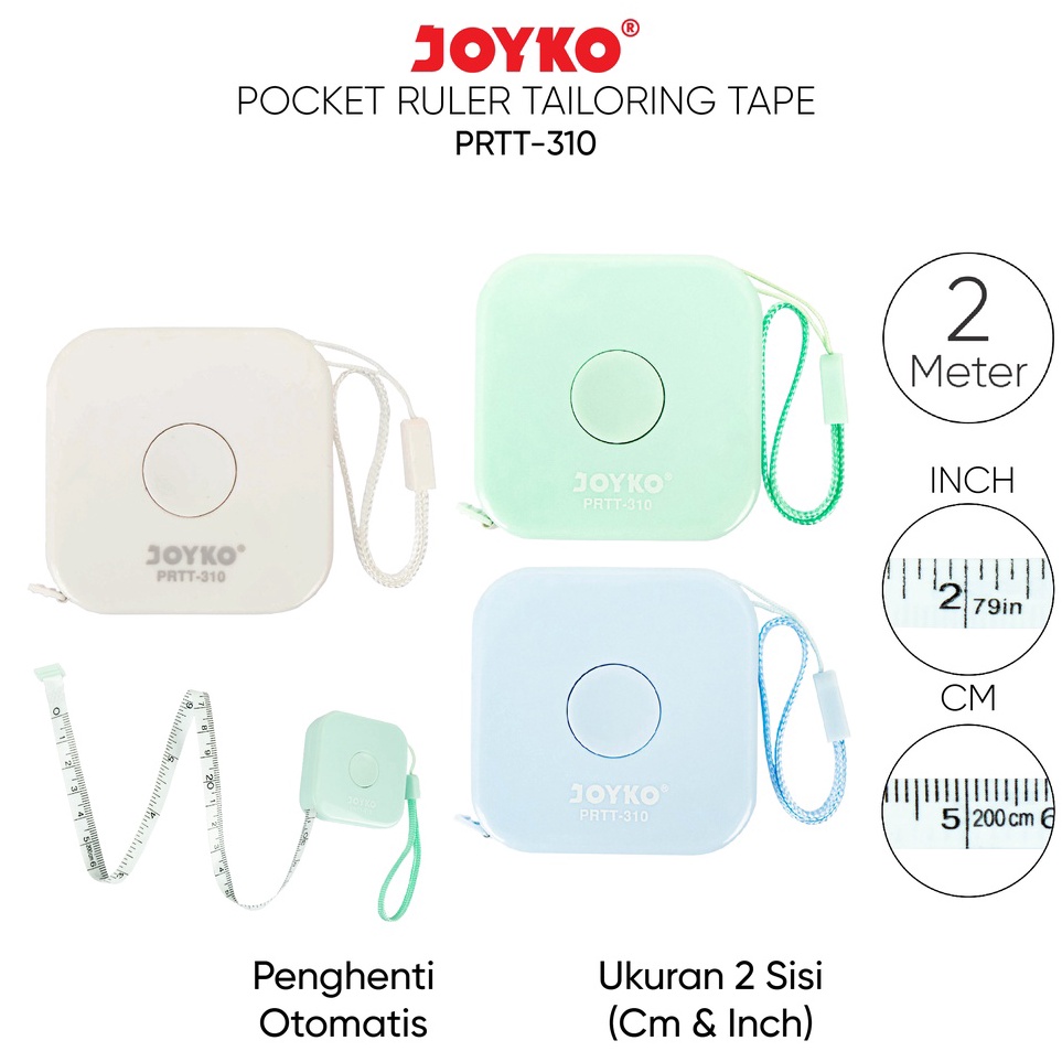 

Buruan Beli➷ 7PSO9 Pocket Ruler Tailoring Tape Meteran Jahit Joyko PRTT-310 2 Meter J59 ≛Best Terlaris