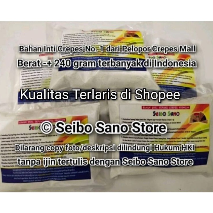 

Belanja Hore Tepung Bahan Inti Crepes 240 Gr untuk 1 Kilogram Tepung Crepes dari Pelopor Crepes