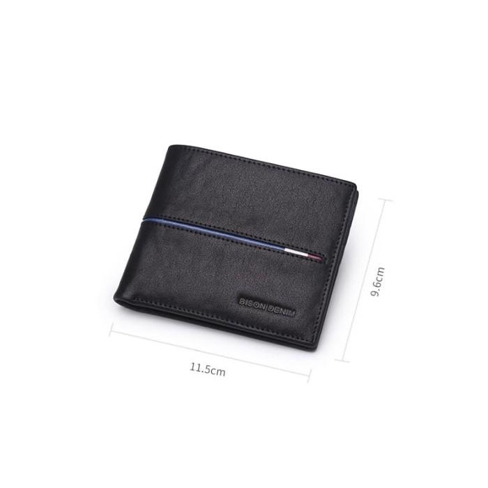 Dompet Pria Horizontal Kulit Sapi Asli Bison Denim Wallet Bison-222Hz