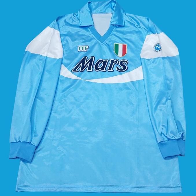 Original Jersey Napoli 1990-91 Supercoppa Kit LS #5 Baju Bola Asli