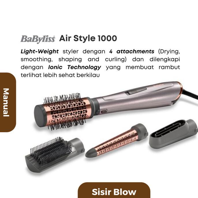 Babyliss Air Style 1000W |Hot Air Styler 2136U| Pengering Rambut