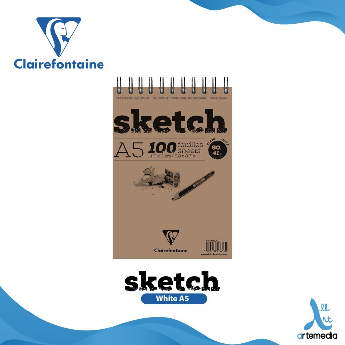 

Terlaris Buku Sketsa Clairefontaine A5 Sketch White Wire Bound Sketchbook