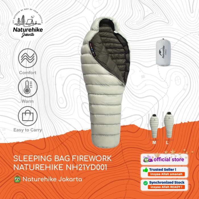 Terlaris Sleeping Bag Firework Down Bulu Angsa Naturehike Nh21Yd001 Ultralight