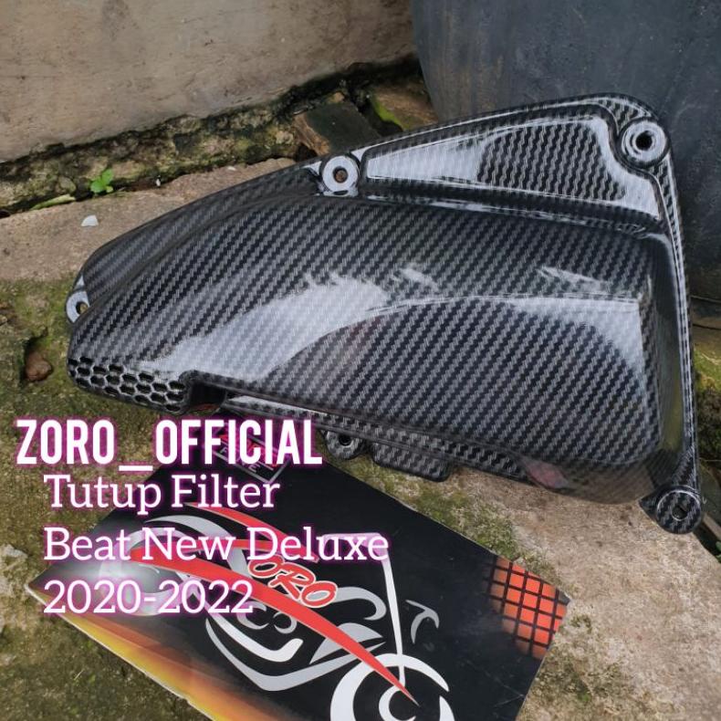 New Arrivals Cover Carbon Tutup Filter Beat New Deluxe / Beat Street / Scoopy New / Genio New 2020-2022 Zoro Aksesoris Motor Original