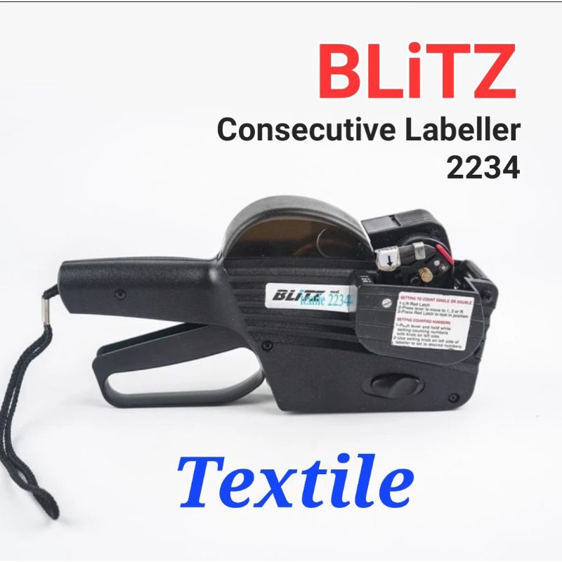 

BLITZ CONSECUTIVE LABELLER 2234 MESIN STICKER LABEL TEKSTIL