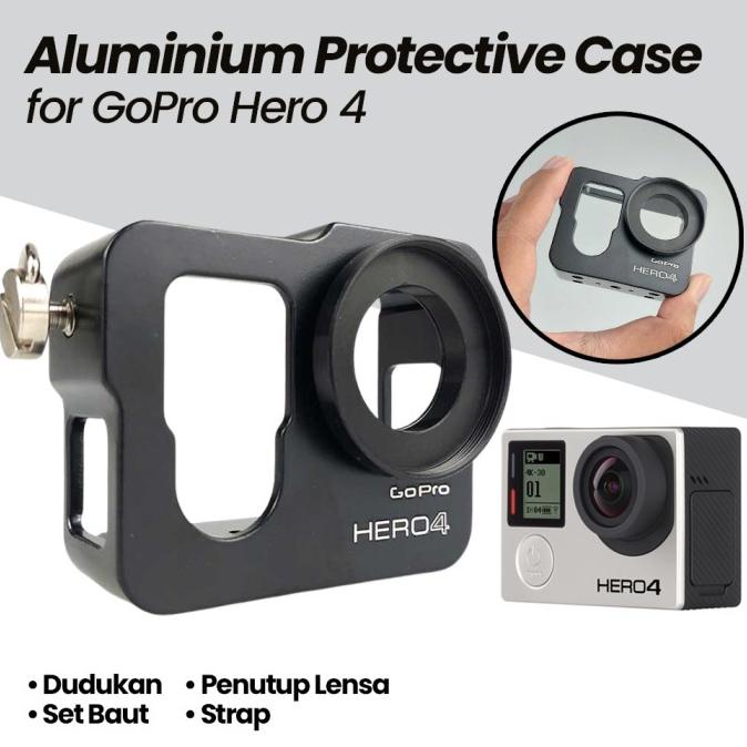 Casing Kamera Gopro Aluminium Protective Case for GoPro Hero 4