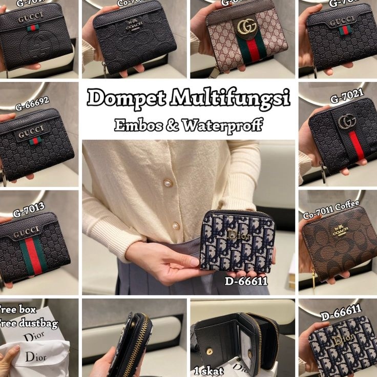 PROMO DOMPET KARTU MULTIFUNGSI TEMPAT KARTU DOMPET KECIL IMPORT PREMIUM FREE BOX