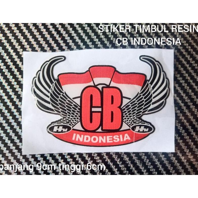 Onderdil [Resin] Stiker Emblem Cb Indonesia Sticker Timbul Resin Cb Motor Resmi