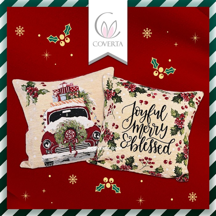 Terlaris Sarung Bantal Kursi Sofa - Christmas Dekorasi Natal - 50X50Cm