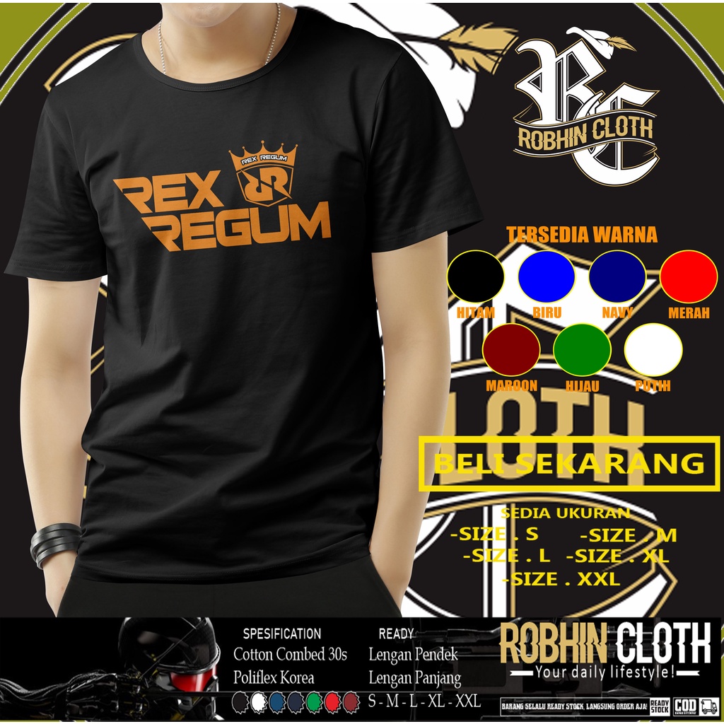 Kaos Distro RRQ REX Regum Qeon Logo Kaos Game