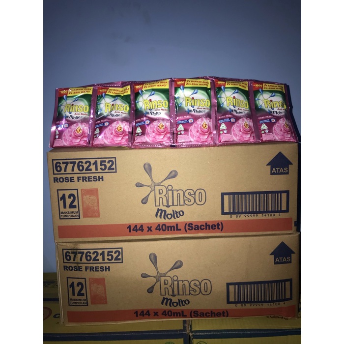 Terlaris Rinso Cair Sachet 40Ml 1 Dus Eceran 1000