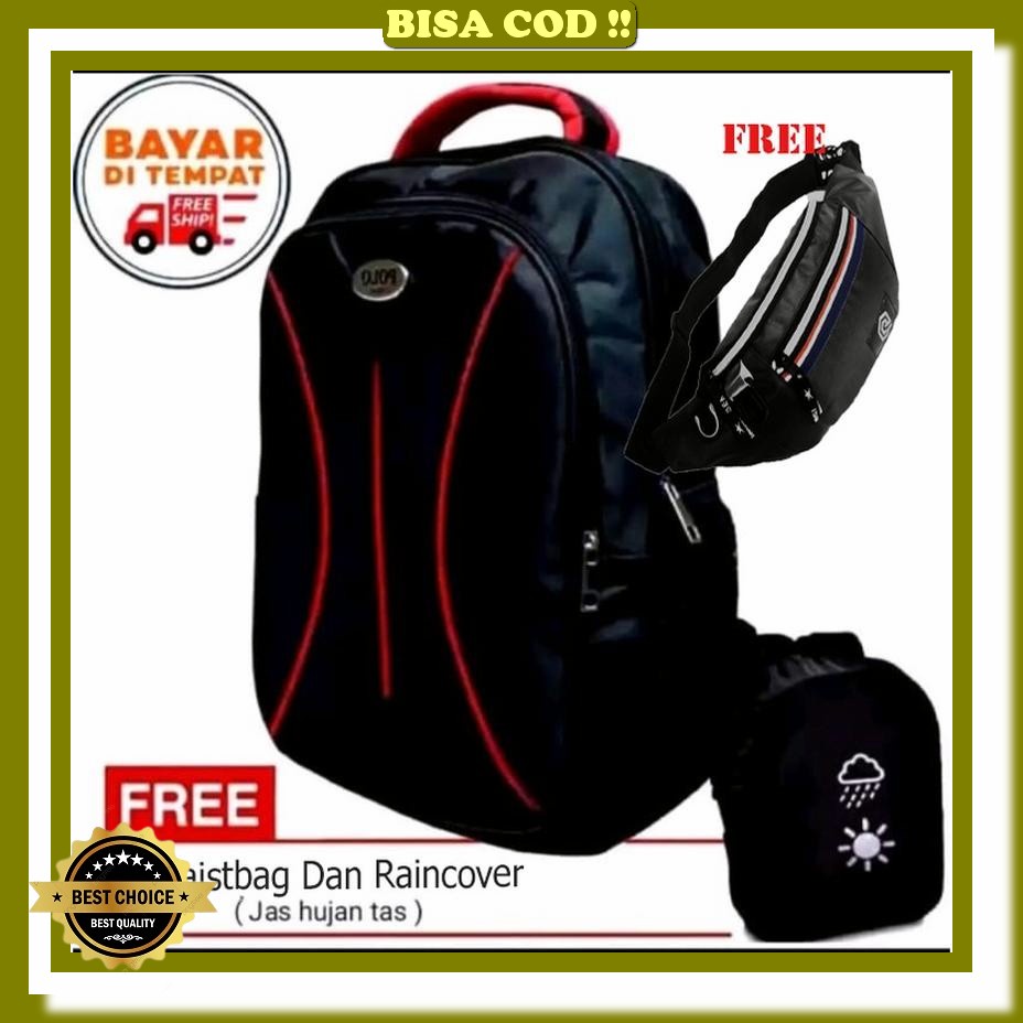 Premium Remaja Sma Cowok Kekinian Korean Waterproof Besar Cowok Kece Keren Tas Ransel Pria Backpack 
