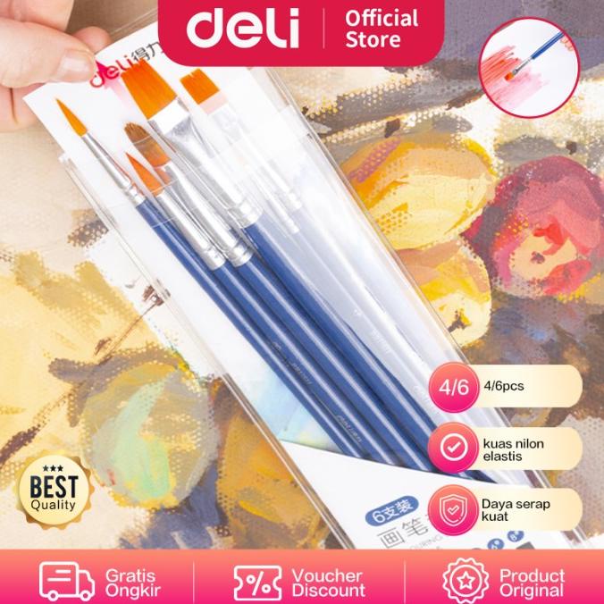 

Deli Set Kuas Warna Biru (4 Pcs / Pack) Kombinasi Bentuk Kuas 73867