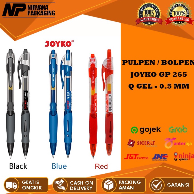 

Hot Sale.. PULPEN / BOLPEN / PEN / PENA GEL JOYKO GP 265 GP-265 Q GEL 0.5 MM 95