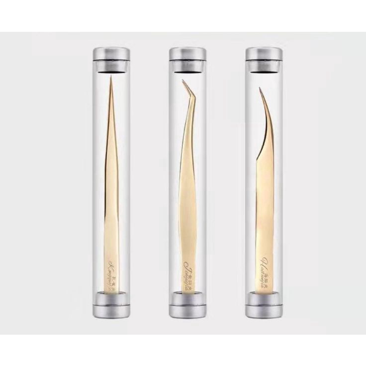 HEMOLA GOLD PINSET EYELASH EXTENSION GOOD QUALITY RAPAT DAN TAJAM