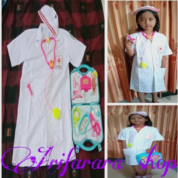 baju dokter anak komplit PAUD TK + Tas dokter