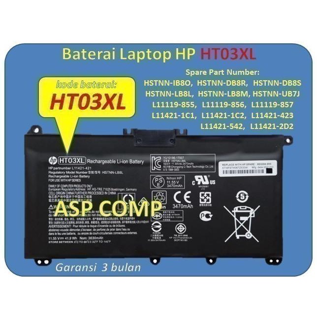 Baterai HP 15S-DU0015TX , 15S-DU1015TX , 15S-DU3577TU  Batre Battery