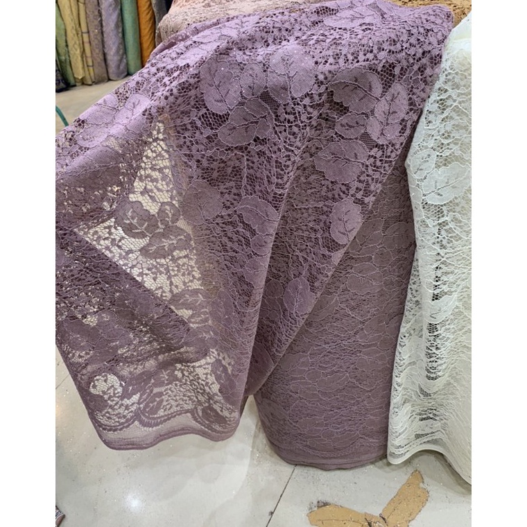 Memang Keren Kain Brokat Lace Daun