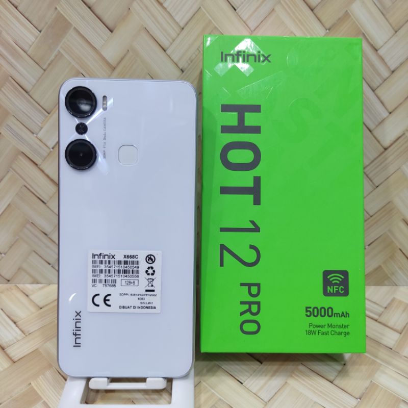 Infinix Hot 12 pro NFC Ram 8GB Internal 128GB Hanphone Second Fullset