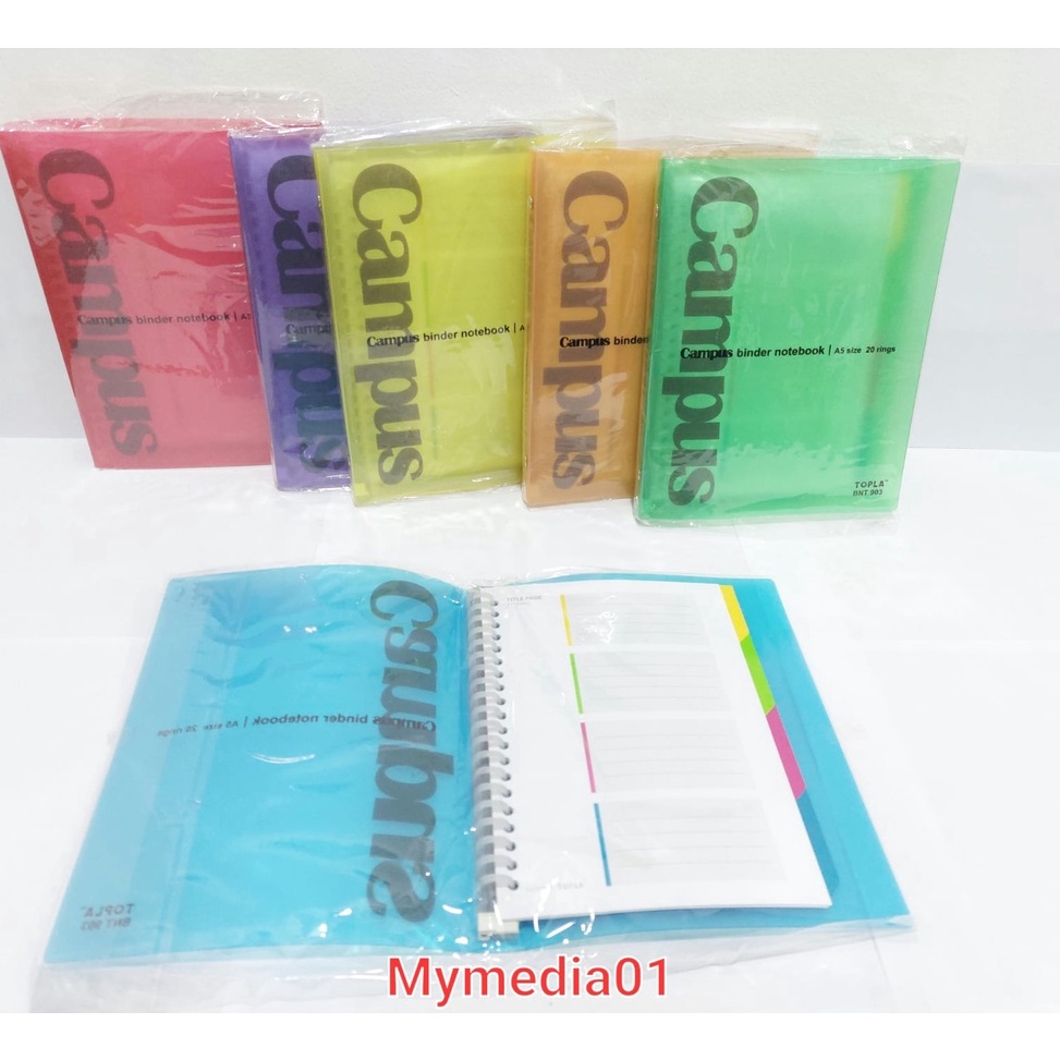 

ZYHD8840 ✔✔SALE✔✔ BINDER A5 CAMPUS TOPLA/BINDER NOTEBOOK A5/BINDER TRANSPARAN