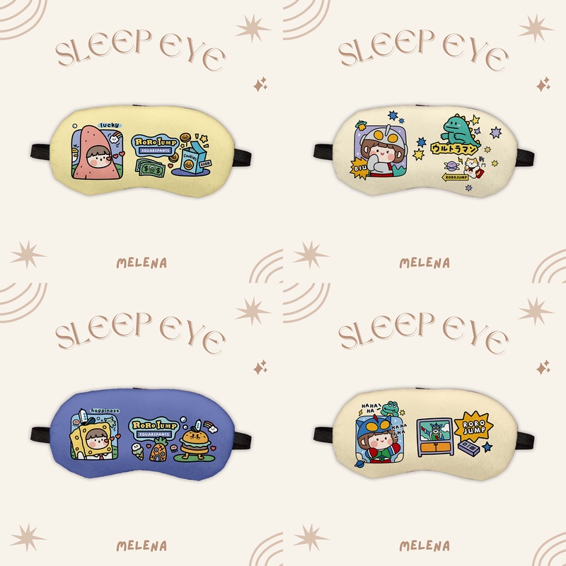Penutup Mata | Blindfold | kacamata tidur | Pendingin Gel Motif Karakter Lucu 20