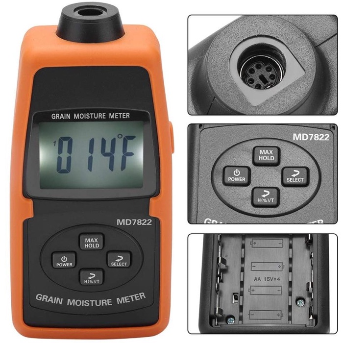 Moisture Meter MD7822 MC Tester Gandum Beras Jagung Kadar Air MD-7822