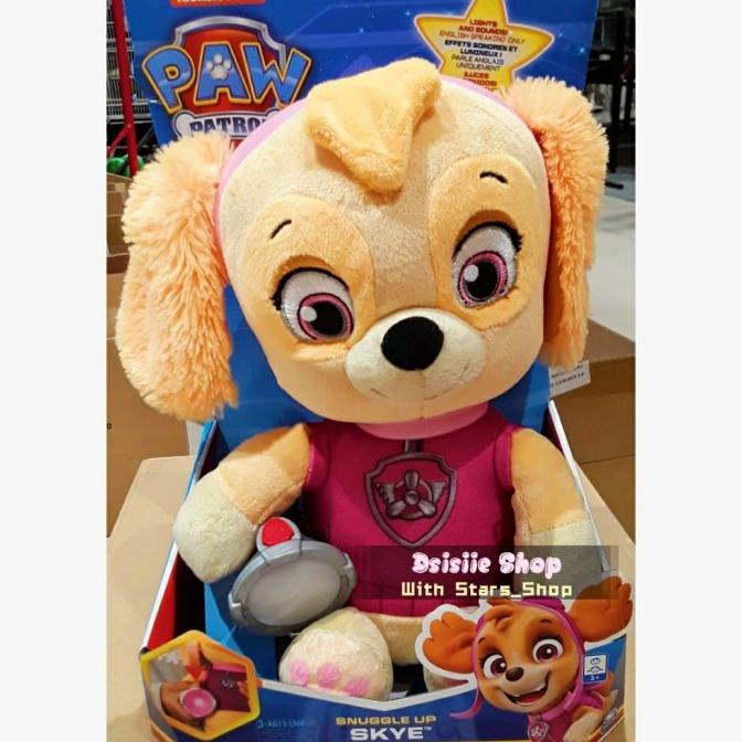 Boneka Paw Patrol Snuggle up marshall and skye Original