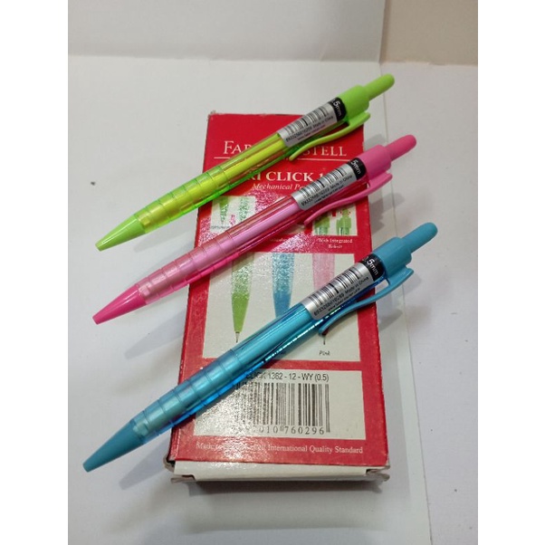 

PENSIL MEKANIK FABER CASTELL 0,5 mm, 3 warna / pcs