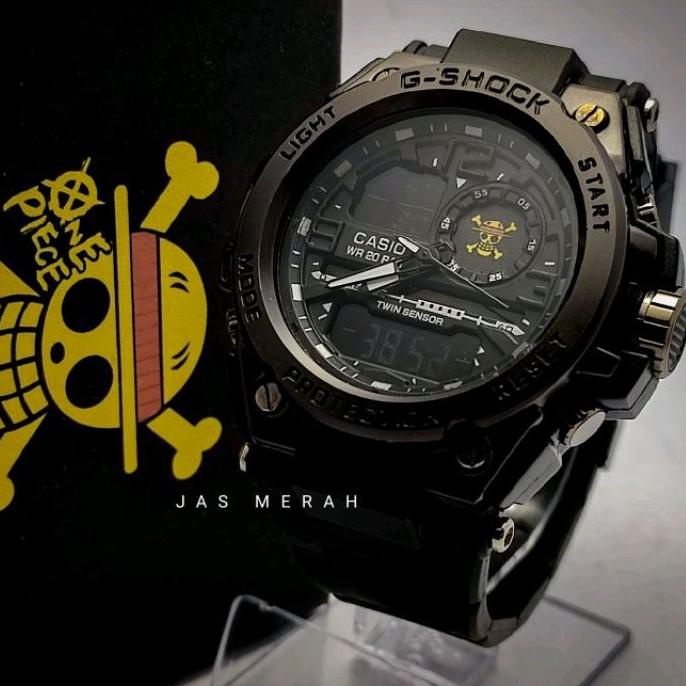 Bayar ditempat Jam Tangan One Piece X G Shock Metal Full Black smgk1