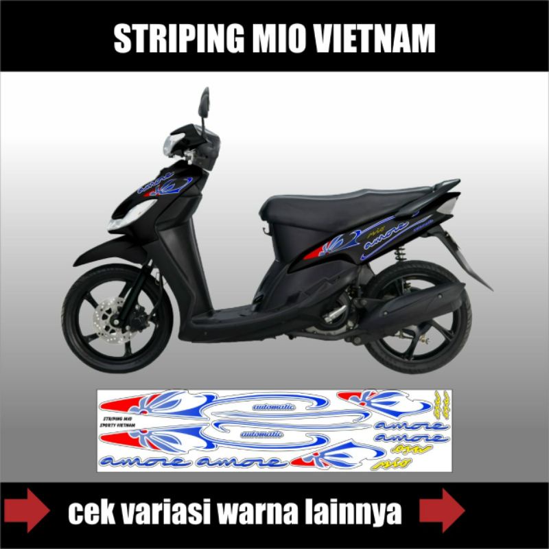 Striping Mio Sporty / Mio Smile / Mio Amore / Stiker Variasi Bunga / Mio Garnis / Mio Karbu