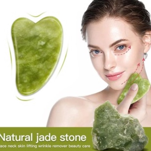 Laris JADE GUASHA BATU JADE ROLLER GIOK GUA SHA ASLI ALAMI MASSAGE Model Terkini