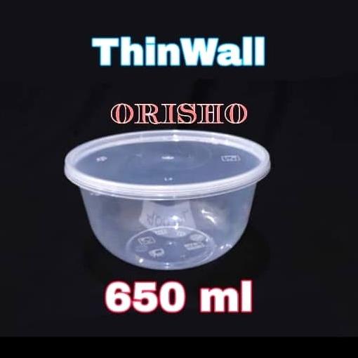 Sale Mangkok Plastik 650 Ml [25 Pcs] Thinwall | Mangkok Bening |