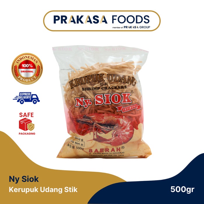 

Ny Siok Kerupuk Udang Stik Mentah 500Gr