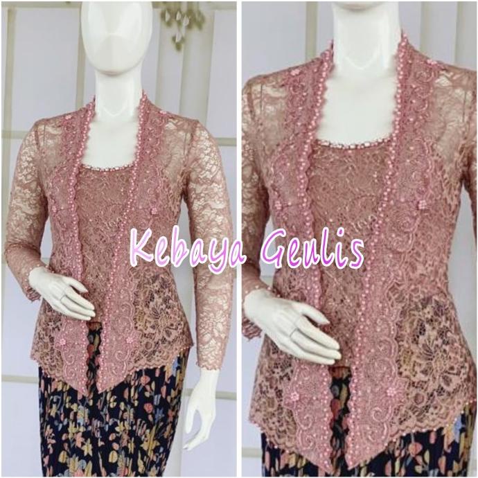 atasan kebaya kutubaru warna nude +longtorso