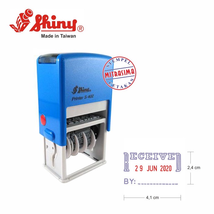 

Terlaris Stempel Received Dengan Tanggal Shiny S-402 Self-Inking