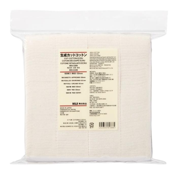 MUJI - Cut Cotton Ecru 180sheet || Kapas Wajah
