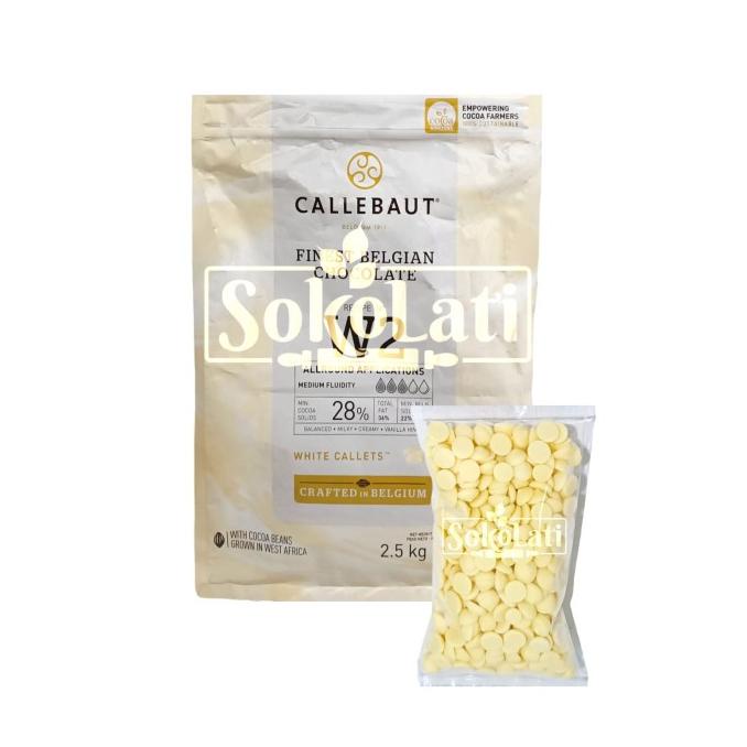 

Callebaut coklat couverture White W2, 28% repack 250gr