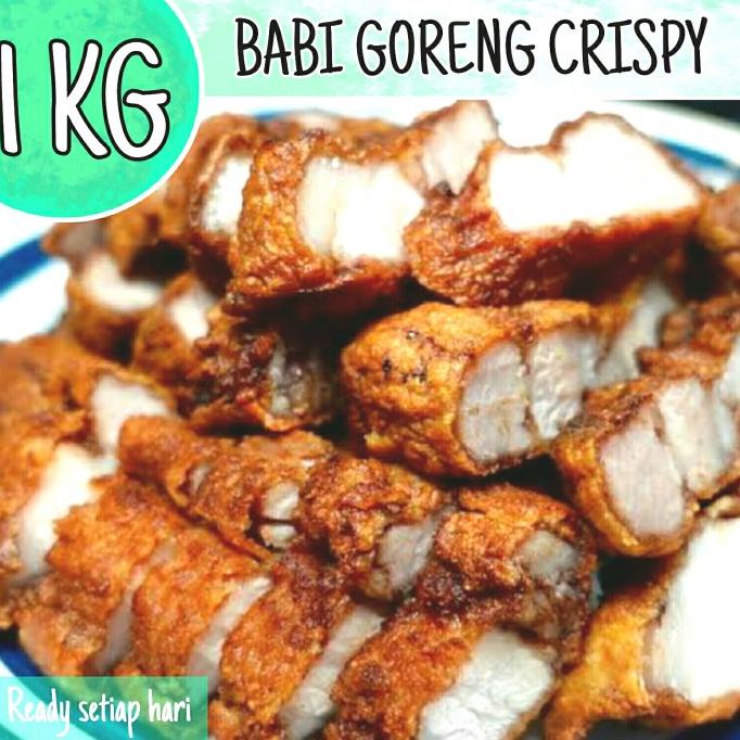

1 Kg Babi Goreng Crispy - Crispy Pork Belly - Plus Sambel