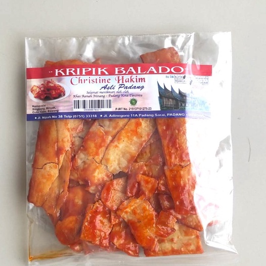 

Best Seller Keripik Balado Panjang 250gr / Keripik Balado Padang Christine Hakim