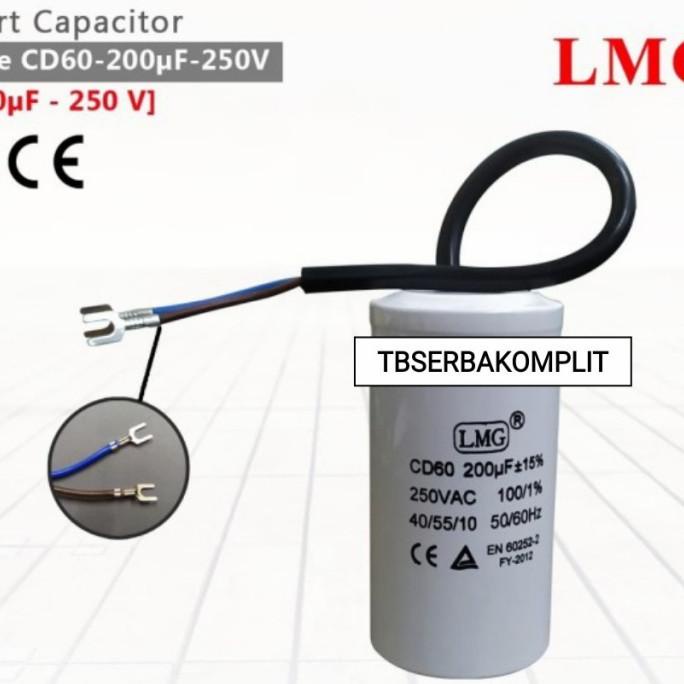 Terbaik Kapasitor CD60 200MFD 250V Motor Starting Start Capacitor 200uf 250Vac